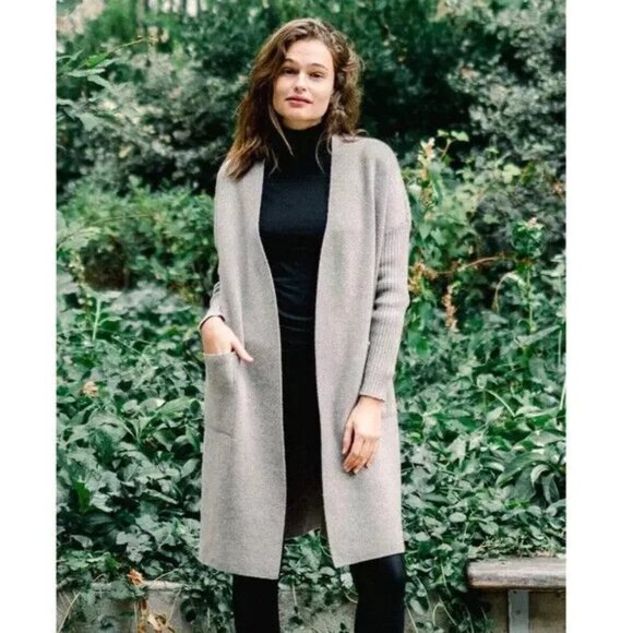 Mer Sea Sweaters - NWOT Mer Sea Hampton Cashmere & Merino Duster Cardigan Flax XS